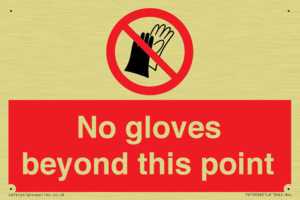 No gloves beyond this point